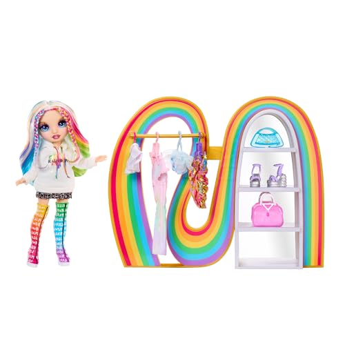 Poupée Rainbow High avec dressing de rangement Amaya's Rainbow Closet et chaussures de mode