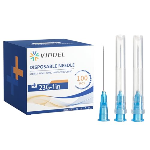 Image of 100 PCS 23 Ga 1 inch Lab, Dispensing Liquids, Individually Packaged | 23g 1 inch Luer Lock Accessories, Disposable Lab Utensils,Refilling inks