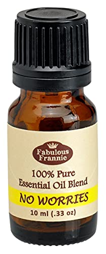 Fabulous Frannie No Worries Essential Oils Blend 10Ml Made With Pure Essential Oils Lavender, Vetiver, Frankincense, Clary Sage & Spearmint. #TOP25