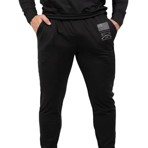 Grunt Style Men's All-Day Jogger (Large, Heather Black)