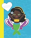  Teal Blue Yellow Trim Water Green Tail Green Eyes Cute Girl\'s Writing Journal Modern Mermaid lovers Book: Back To School Blank Composition Wide-lined ... COVERS:Modern Fun Mermaid School Supplies)