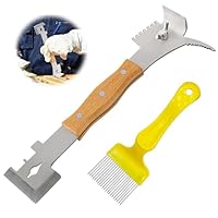 Vegena Multifunktionales Bienenstock-Schaber, Stockmeißel Imker, Entdeckelungsgabel Edelstahl, Bienenstock Schaber Werkzeug, Stockmeißel Imker Zubehör