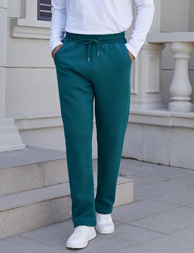 Flygo Men's Fleece Lined Sherpa Sweatpants Winter Warm Pants Jogger Lounge Athletic Pant with Pockets