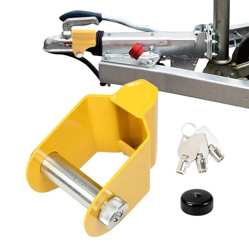 Cerradura de enganche de remolque resistente de aleación de zinc, antirrobo de alta seguridad, con 3 llaves, bloqueo de enganche antirrobo para remolques, vehículos todoterreno y camiones-AK130/160
