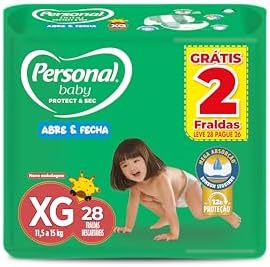 Fralda Personal Baby Protect e Sec XG Mega 9x28pads Leve 28 pague...