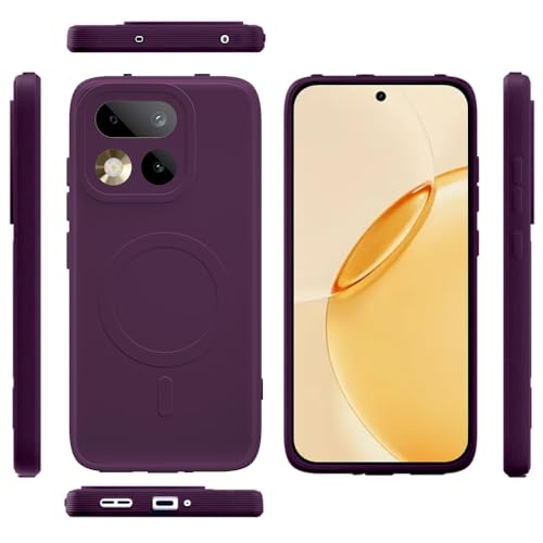 Image of Back Cover Compatible with Realme 16 Pro 5G | MagFit Ring Design (Non-Magnetic) | Shockproof Case | Anti-Slip Grip | Raised Camera Edges | Slim Protective Case for Realme 16 Pro 5G (Purple)