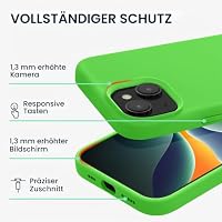 kwmobile Handyhülle für iPhone 15 Hülle, für iPhone 15 Case - Hülle Silikon - kabelloses Laden - Limettengrün – Ansicht 4