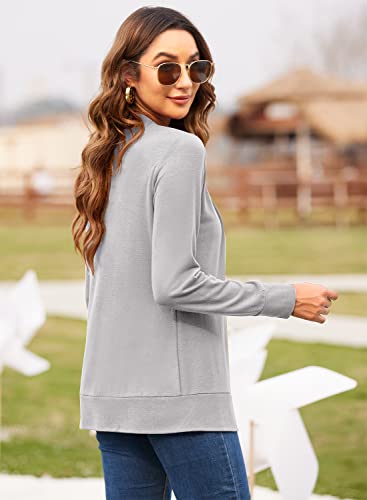 Image of Hount Womens Long Sleeve Open Front Knit Cardigans Casual Comfy Lightweight Cardigan Sweater