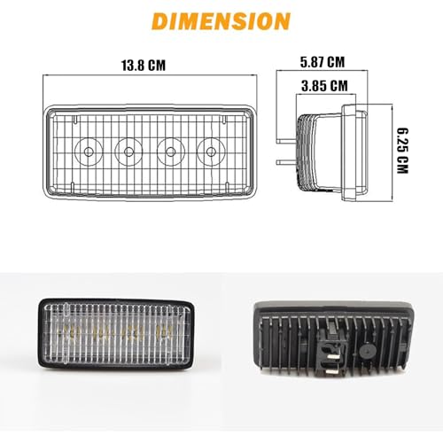 Hooma 20W Arbeitsscheinwerfer Led 12v Traktor Scheinwerfer Kompatibel mit John Deere 4040 4400 4755 4955 6410 6110 6200 6210 6300 6310 6410 6400 7710 7810 7710 7810 7800 8310 8400