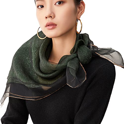WINCESS YU Square Scarf for Women Satin Scarf Fahion Bandana Plaid Neckerchief Grid Neck Scarf for Lady for all Season - Main Image