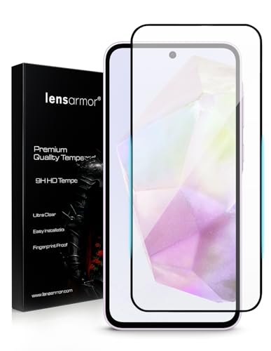 Image of Lensarmor Compatible with Samsung Galaxy A55 / A35 Screen Protector (1 Pack) - Premium 9H Tempered Glass, Military-Grade Protection, HD Clear Display, Anti-Fingerprint & Case-Friendly Fit