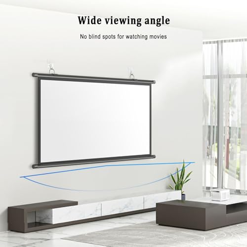 Pantalla proyector manual 72 pulgadas 16:9 negro miniatura 2
