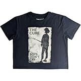 Rock Off officially licensed products The Cure Crop Top T Shirt Boys Dont Cry Band Logo Nouveau Officiel Femme Navy Size XL