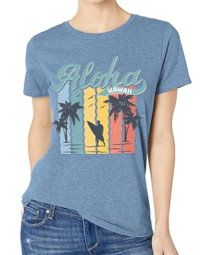 Image of Vacay Mode T Shirts for Women Summer Beach Hawaii Vacation Short Sleeve Tops Holiday Cruise Getaway T Shirts