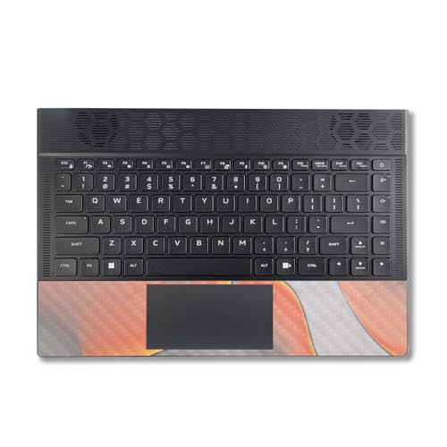 Image of MightySkins Carbon Fiber Skin Compatible with Alienware X14 R2 (2023) Full Wrap Kit - Marble Magma | Protective, Durable Textured Carbon Fiber Finish | Easy to Apply & Change Styles | Made in The USA