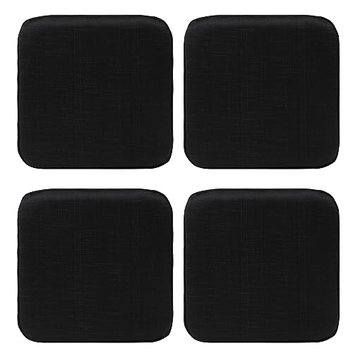 RACE LEAF Vierer-Set 40.5x40.5cm Memory Foam Slow Rebound Sitzkissen Indoor Household Sitzkissen wasserdichte Oberfläche, rutschfeste Unterseite Schwarz Black