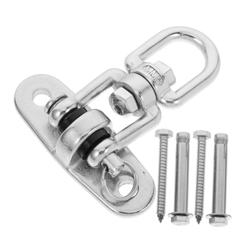 DIYEAH Crochet Suspension Balancoire Plafond Acier Inoxydable Rotatif Fixation Robuste pour Hamac Chaise Suspendue et Balancoire de Patio Support et Stable Installation Facile