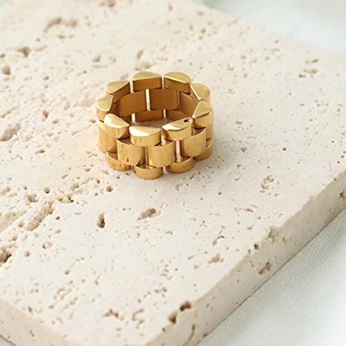 Image of 18K Gold Plated Watch Band Style Ring (8)