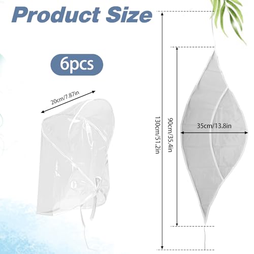 FdcLixuvol 6 Stück Regenhaube Transparent Wasserdicht Regenschal Regenhaube Kopf mit Sonnenschutz Kunststoff Herren Damen Regenmantel Regenkapuze Regenschutz Überkopf