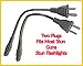 Stuns R Us Two Two Stun Gun Charging Cords Compatible with Tazer - Vipertek, Police, Streetwise, Monster, Sabre, Guard Dog and Most Others - Universal