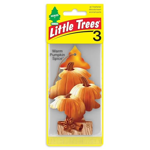 Little Trees Auto Air Freshener Hanging Card Warm Pumpkin Spice 3 Pack