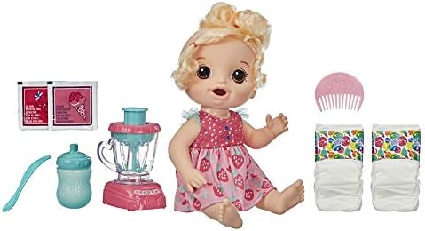 Baby Alive Magical Mixer Baby Doll Strawberry Shake with Blender Accessories, Drinks, Wets, Eats, Blonde Hair Toy for Kids Ages 3 and Up Baby Alive Magical Mixer Baby Doll Strawberry Shake with Blender Accessories, Drinks, Wets, Eats, Blonde Hair Toy for Kids Ages 3 and Up