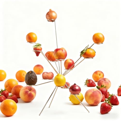 Staryy Exploding Fruit Bowl Fireworks on the Dinner Table Art Floating Fruit Display 360 Ventilation Keeps Fresh Handcrafted Metallic Sculpture for Kitchen Dining Table Centerpiece Decor