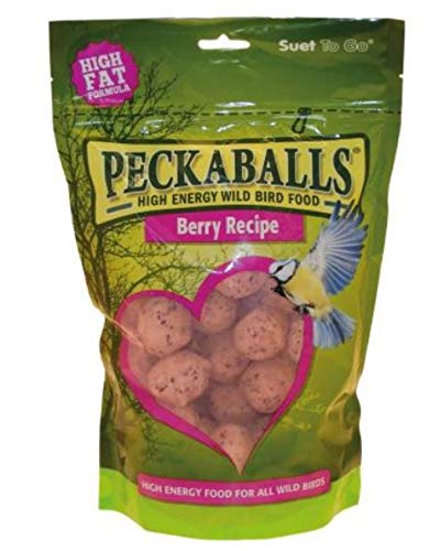 PECKABALLS BERRY RECIPE - SMALL WILD BIRD SUET BALLS - HIGH ENERGY - BIRD FOOD - SUET (1X)