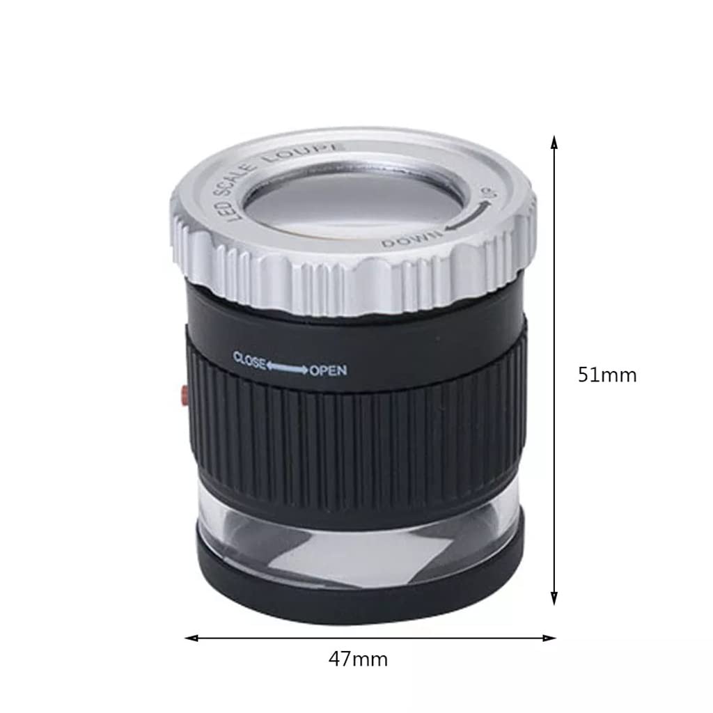 30x Handheld Cylindrical Magniforming Glass Treasure Herramienta de joyería Lupa Lente
