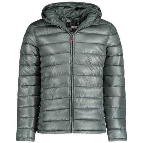 Canadian Peak Calendreak_Hood_Men - Men's Comfortable Autumn Winter Warm Parka - Waterproof Coat Outdoor Fur Hooded Jacket - Winter Windbreaker Jacket Man (Dark Grey L)