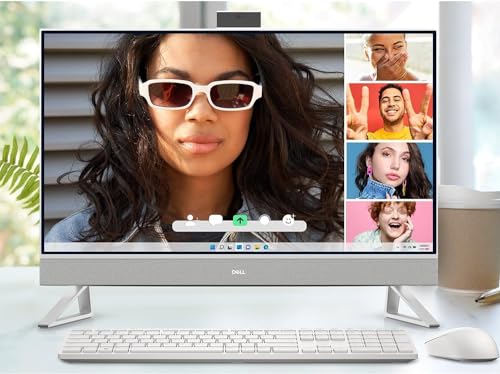 Image of Dell All-in-One Desktop Computer PC, Inspiron 27 inch FHD IPS Touchscreen PC, Intel 10-Core 7-150U, NVIDIA GeForce MX570A, 32GB RAM, 2TB SSD, Wi-Fi 6E, Windows 11 Pro & Free MS Office & External DVD Drive
