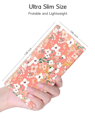 Image of Nipichsha Womens Wallet, RFID Slim Wallets for Women, Thin Ladies Credit Card Holder Purse, Cute Leather Bifold Clutch Billfold with 11 Card Slots & ID Window, Rosemary