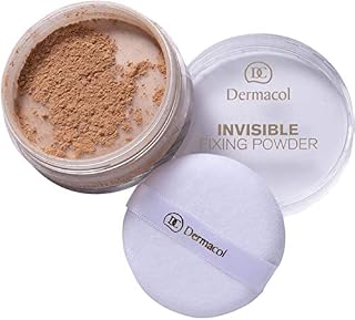 Dermacol - Invisible Fixing Face Powder, Touch-proof Translucent Setting Powder for Oily Skin & Other Skin Types, Loose Powder Makeup, Frangrance-Free Matte Powder with Powder Puff, Natural, 13.5 g