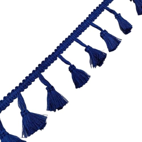 Encaje de algodón azul de calidad premium para cortinas y trajes de gala 2