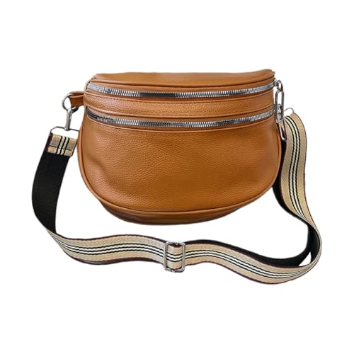Fashionable Wide Strap Shoulder Bag Simple Casual Crossbody Bag Solid Color Commuting Chest Bag for Travel Work