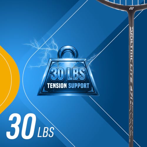 Image of Yonex Graphite Strung Badminton Racquet Voltric Lite 47i (G4, 77 Grams, 30 lbs Tension, Black)