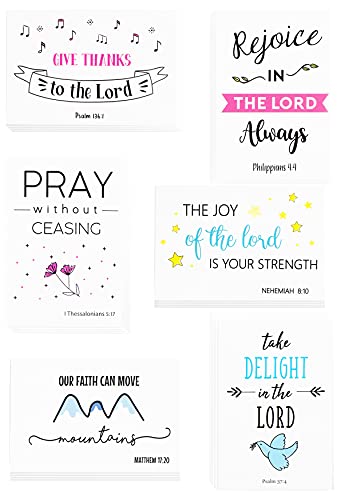 Christian Greeting Cards - 60 Inspirational Greeting Cards -Bible Verse Greeting Cards -Motivational Greeting Cards- Religious Greeting Cards- 60 Scripture Greeting Cards with 60 Envelopes- 4 x 6 Inch