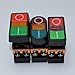 Industrial Dual Color Push Button Switch Red Green with Integrated LED Indicator ABS Housing APBB 22 25N AS 22 25N PPBB 30N (AS-22&25N)