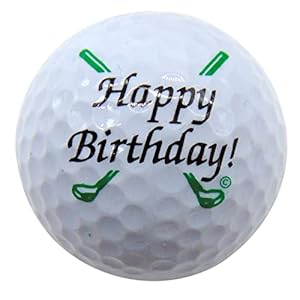 Westmon Works Happy Birthday Golf Ball Birthday Novelty Golfer Present for Dad or Golfing Fan One Standard Size Unit