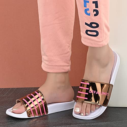 Image of OFF LIMITS-Rhythm-Gold /White Sliders