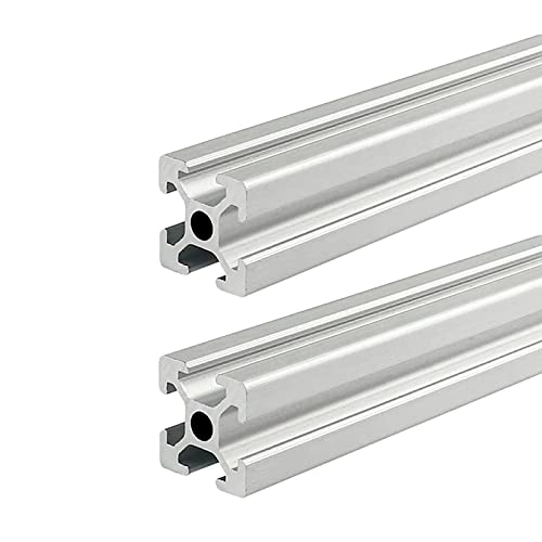 Coavoo 2020 Aluminium Extrusion 1120mm Length T Slot Silver, （2Pcs / Pack） Aluminium Profile 20mm x 20mm 20 Series European Standard Anodized Frame for 3D Printer Parts and CNC DIY