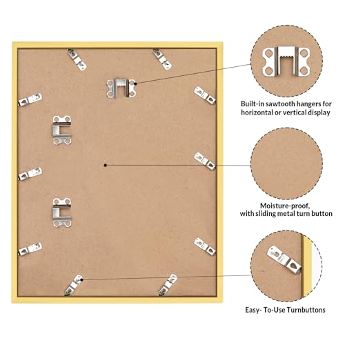 Image of LaVie Home 20x24 Picture Frame for Wall Display, 20x24 Gold Picture Frame with HD Plexiglas, 20 x 24 Poster Frame 1 Pack, Display Frame for Vertical or Horizontal, Classic Collection