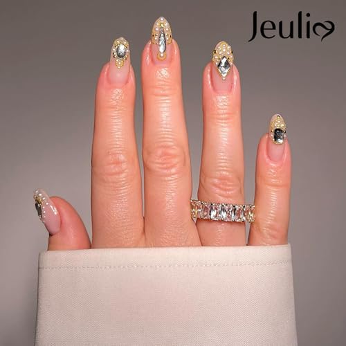 Image of Jeulia Cushion Cut Three Sided Pave Sterling Silver Eternity Ring Cubic Zirconia Art Deco Halo Wedding Engagement Anniversary Rings Set