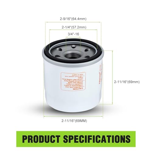 Image of 120-4276 136-7848 Oil Filter with Fuel Filter for Toro V-Twin Engine Timecutter SS5000 ZS SW SS MX SWX HD Zero Turn Mower 127-9222 Oil Filter