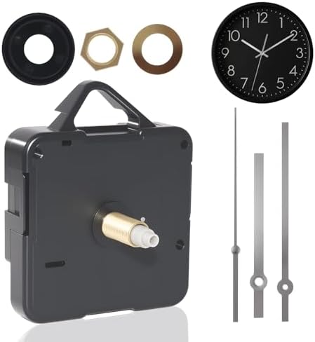Silent Quartz Clock Mechanism Kit, Battery-Powered Replacement Clock ...