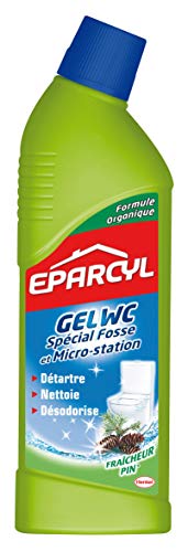 Eparcyl 2en1 – Gel WC (0.750L) Spécial Fosse Septique – Produit WC Détartrant + Entretien Fosse Septique – Fraicheur Pin