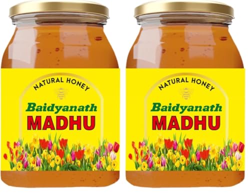 Image of Baidyanath Madhu - 1kg | No Sugar Adulteration |Natural Immunity Booster & Antioxidant Powerhouse| Weight Management, Cough Relief, Natural Honey & Sore Throat Relief (Pack of 2)