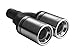 Produktbild CARTUNER Doppelrohr Endrohr Auspuffblende 2x 80mm f. 50mm Anschluß