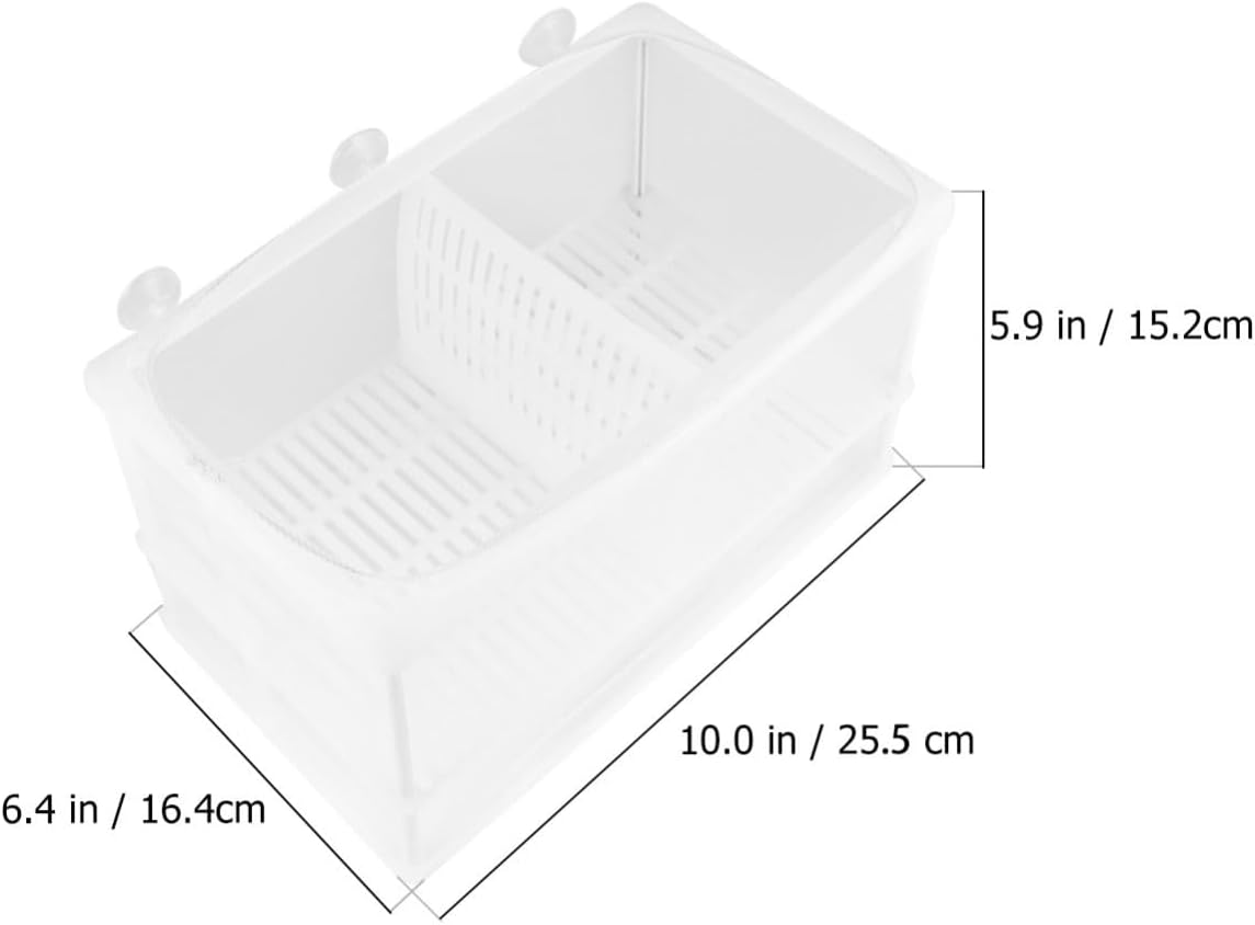 Portable Fish Breeding Box Home Fish Tank Use White Plastic and Cloth Material and Isolation Net for Compact Design with Easy Installation Aquarium