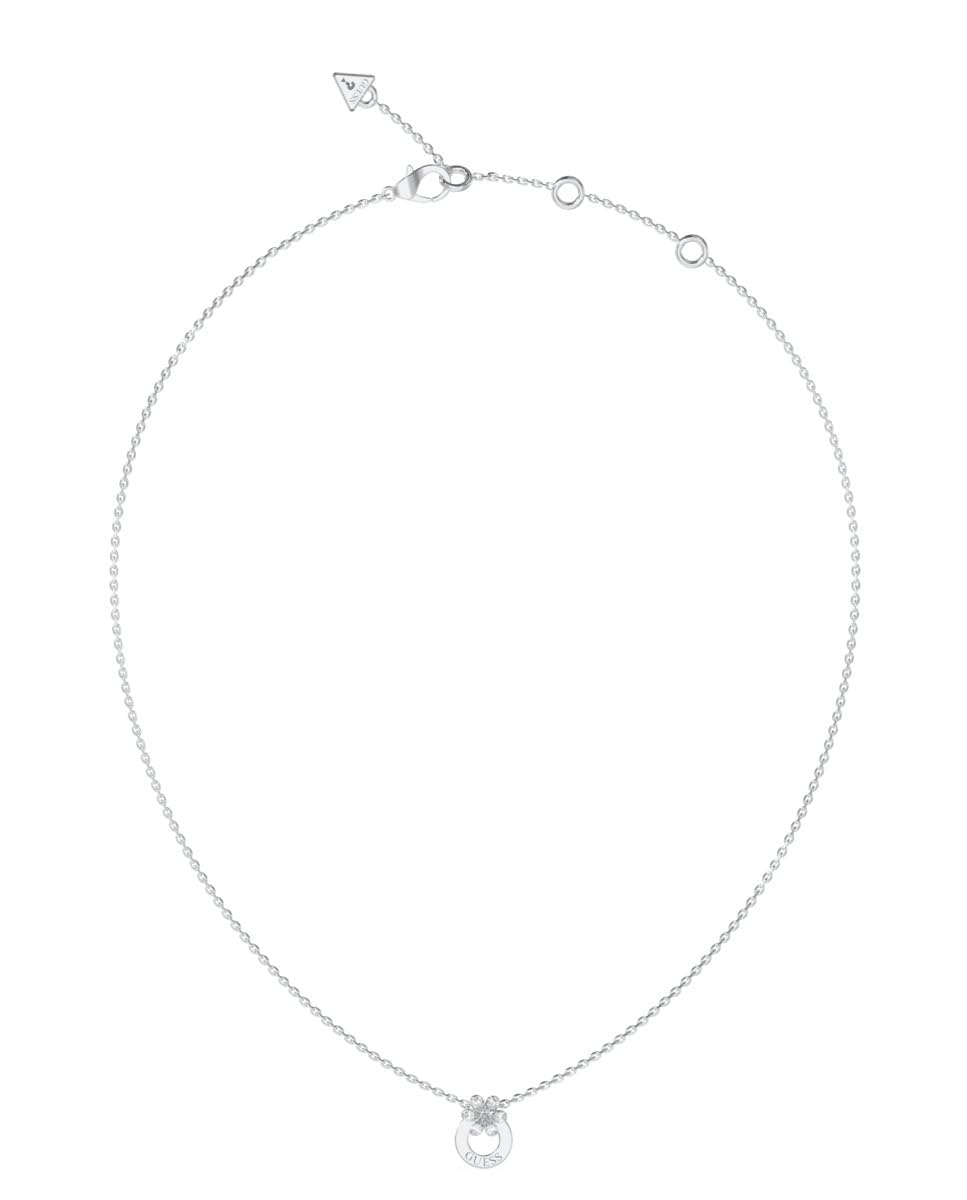 Guess Women's Silver Ubn05107rh Lily Necklace In